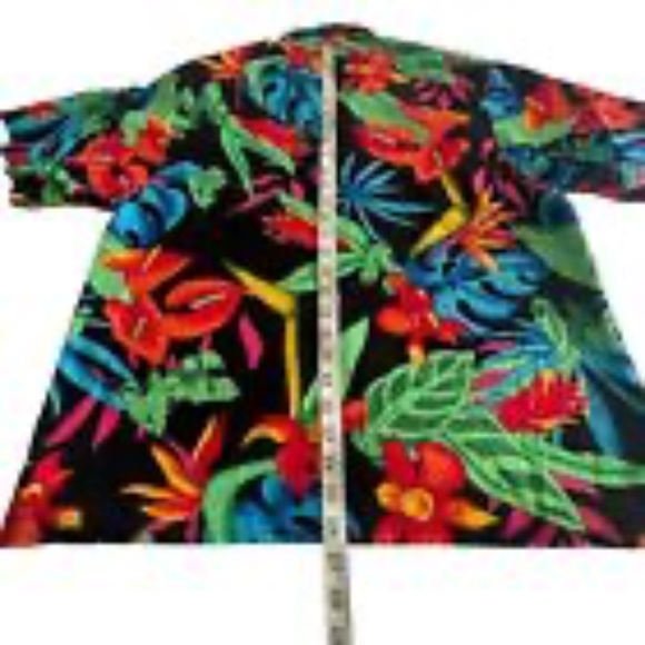 Vtg TOUCAN DANCE Fast Lane Hawaiian Shirt Tropical Bright Mens Medium Sharkys - Picture 6 of 12